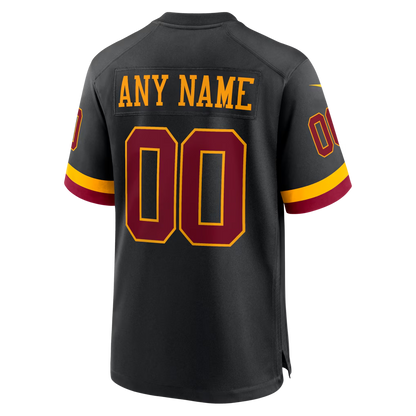 Custom Washington Commanders Black Game Jersey