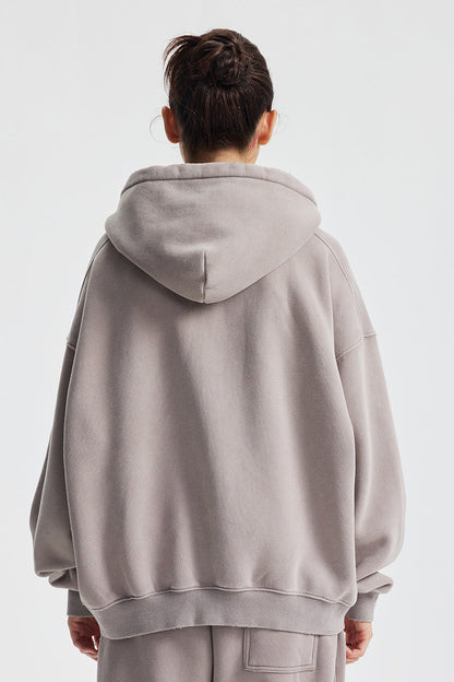 370GSM Pigment Dyed Fleece Boxy Hoodie