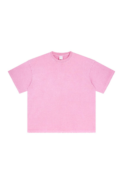 250GSM Distressed Pigment Dyed Washed Tee