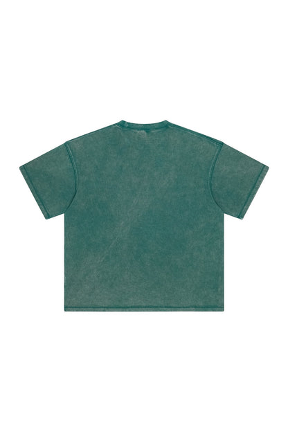 400GSM Double Stitch Washed Tee