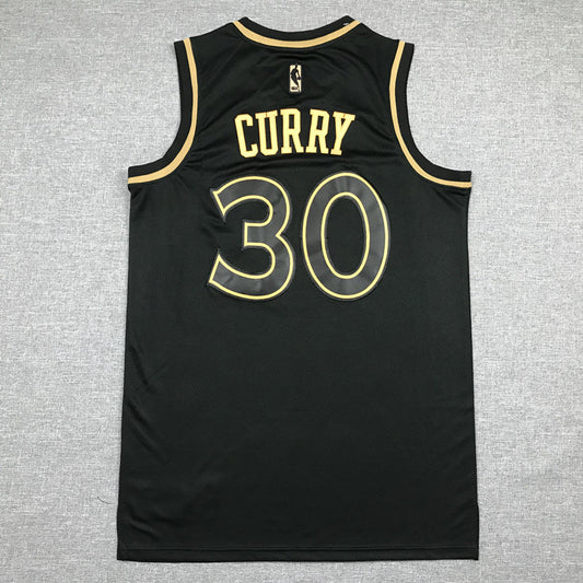 Golden State Warriors Stephen Curry #30 "Black & Gold" City Edition Swingman Jersey - Embroidered