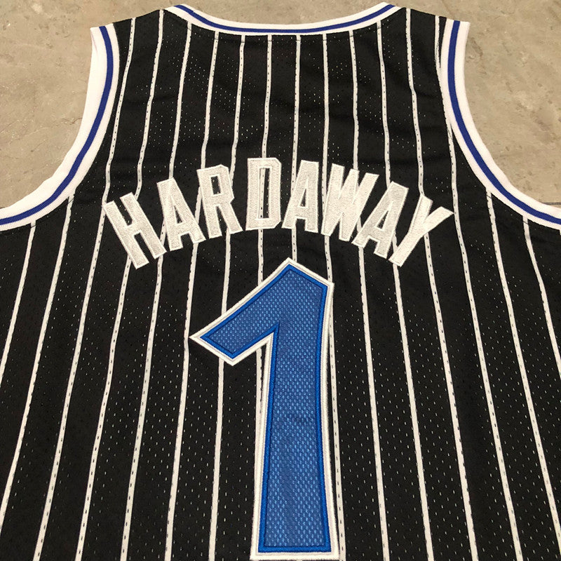 Orlando Magic Penny Hardaway #1 Black 1994-95 Throwback Jersey - Dense Embroidery