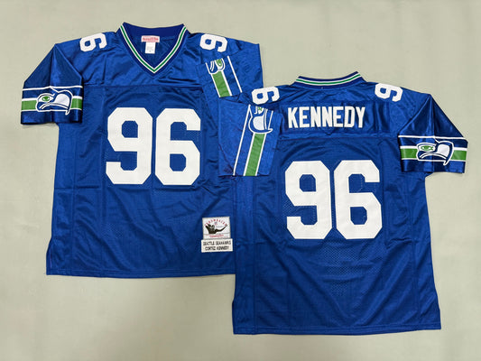 Mens Cortez Kennedy#96 Seattle Seahawks  Vintage Throwback Jersey