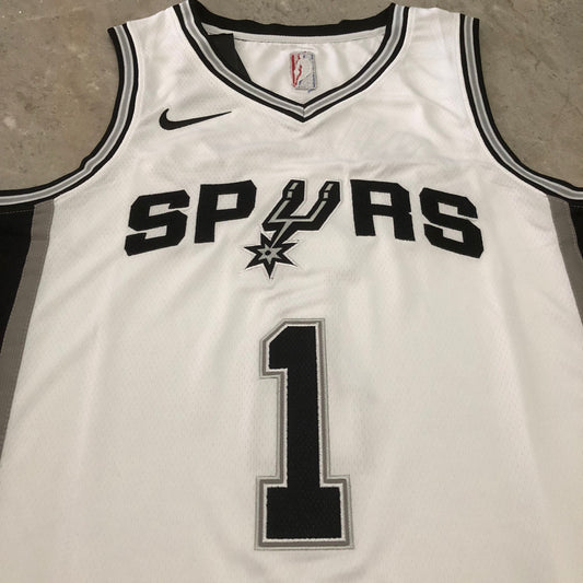 San Antonio Spurs Victor Wembanyama #1 White Throwback Jersey - Dense Embroidery