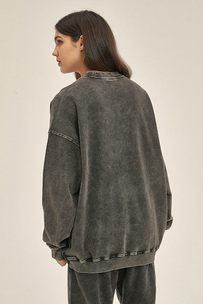 100% Cotton 420GSM High Weight Washed Crew