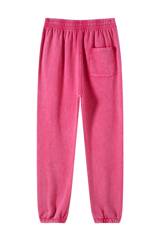 100% Cotton 420GSM Washed Sweatpants
