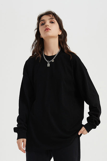 310GSM Pigment Dyed Washed Long Sleeve Crew