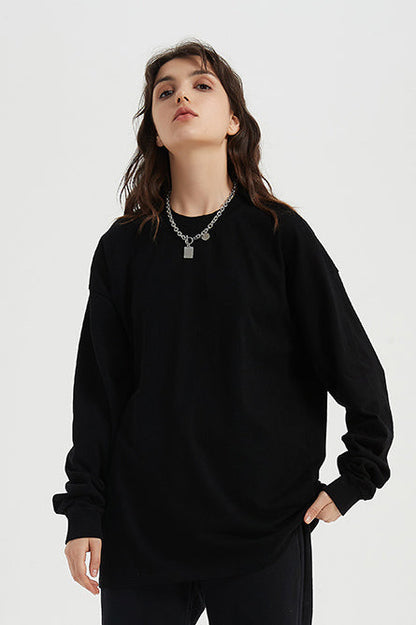 310GSM Pigment Dyed Washed Long Sleeve Crew