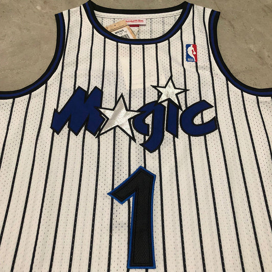 Orlando Magic Penny Hardaway #1 White 1993-94 Throwback Jersey - Dense Embroidery