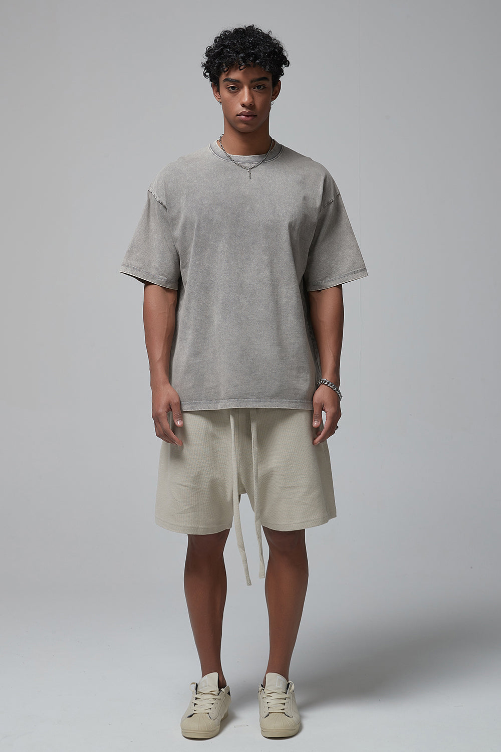 275GSM Double Stitch Sleeve Hem Washed Tee