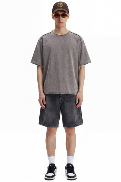 245GSM Slub Cotton Distressed Tee