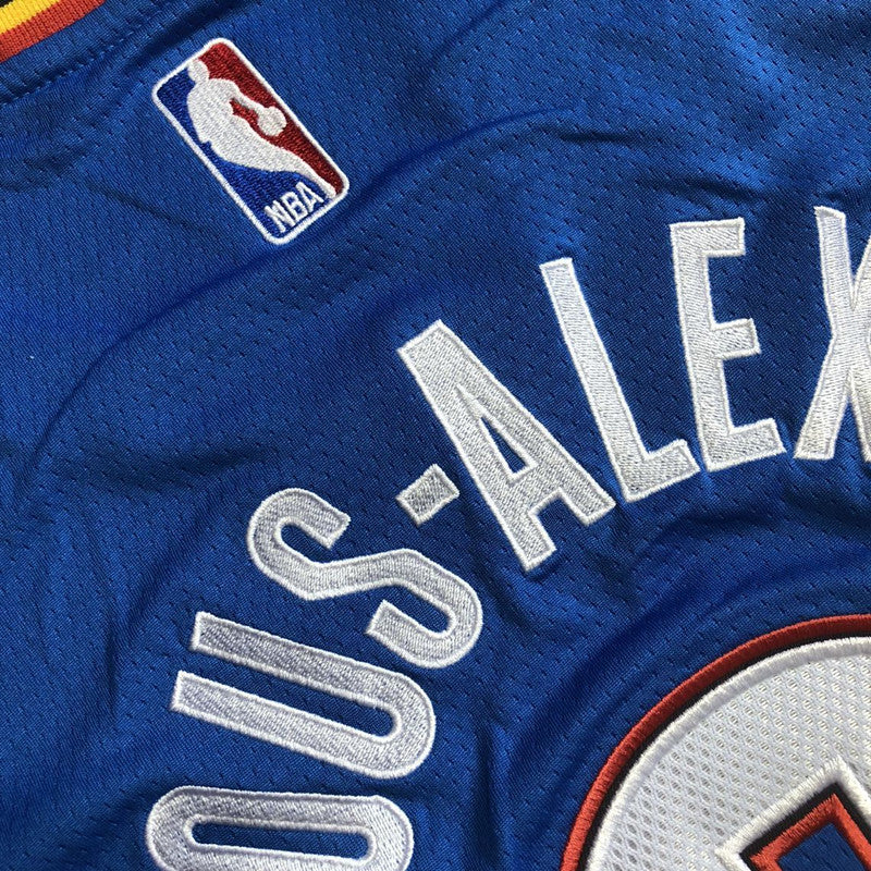 Oklahoma City Thunder Shai Gilgeous-Alexander #2 blue Throwback Jersey - Dense Embroidery