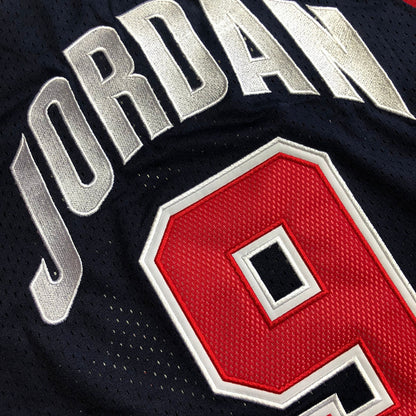 Dream Team Michael Jordan #9 blue Throwback Jersey - Dense Embroidery