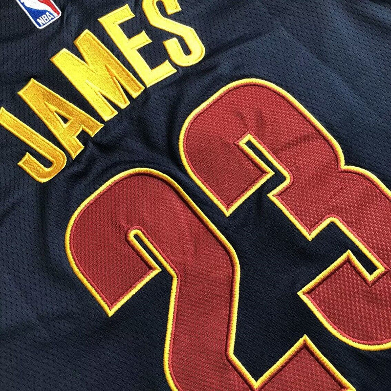 Cleveland Cavaliers LeBron James #23 Black-blue Throwback Jersey - Dense Embroidery