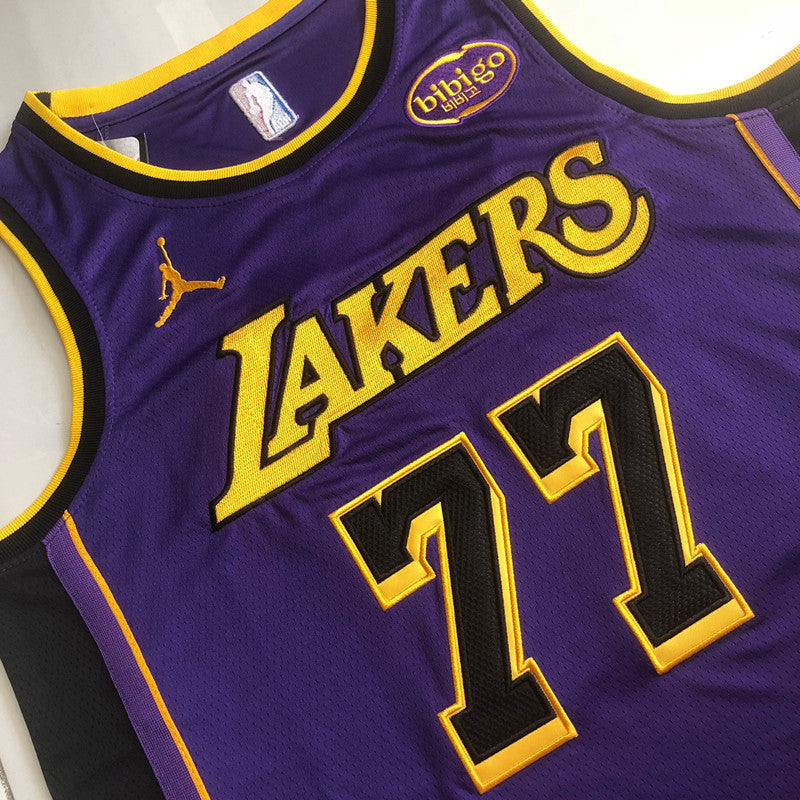 Los Angeles Lakers Luka Dončić #77 Announcement Version Jersey -  Dense Embroidery
