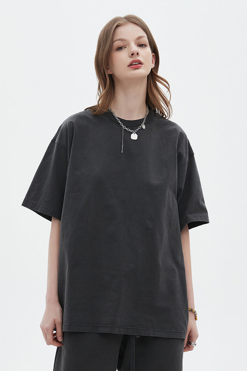 250GSM Pigment Dyed Washed Tee