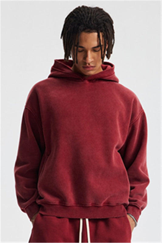 370GSM Boxy Fit Pigment Dyed Washed Hoodie