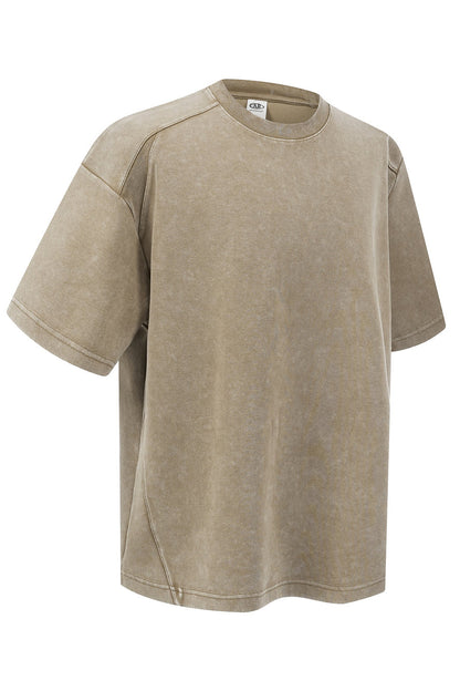 305GSM Splicing Washed Tee