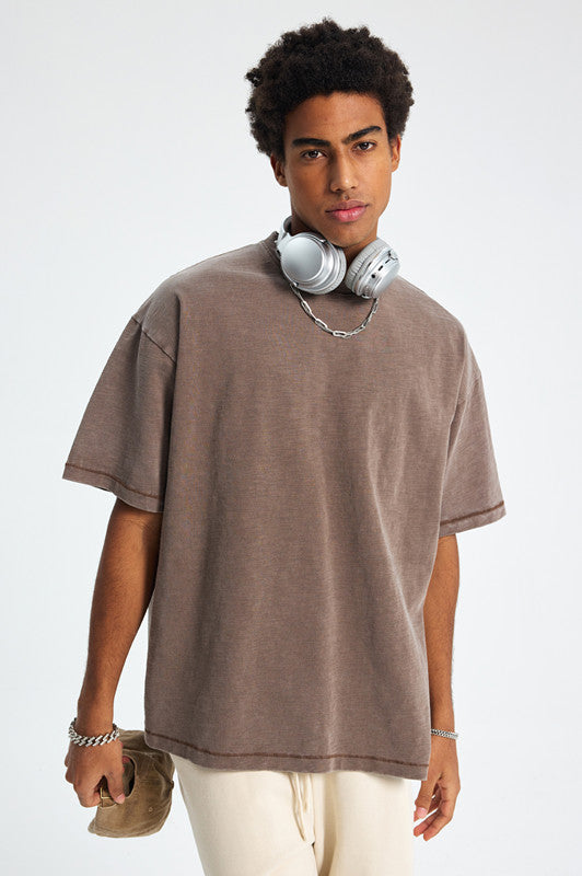 275GSM Pigment Dyed Light Washed Tee