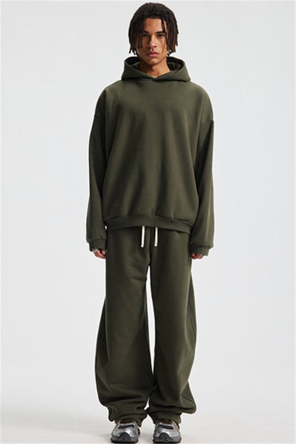 430GSM Boxy Fit Fleece Solid Color Hoodie