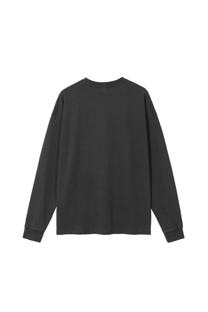 310GSM Pigment Dyed Washed Long Sleeve Crew