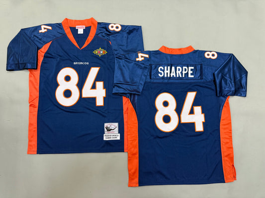 Mens Shannon Sharpe#84 Denver Broncos Vintage Throwback Jersey