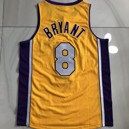 Los Angeles Lakers Kobe Bryant #8 1999-2000 yellow Throwback Jersey - Dense Embroidery