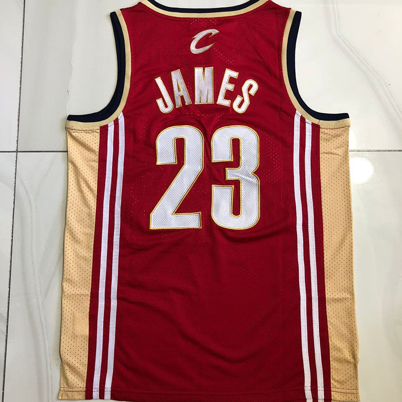 Cleveland Cavaliers LeBron James #23 red Throwback Jersey - Dense Embroidery
