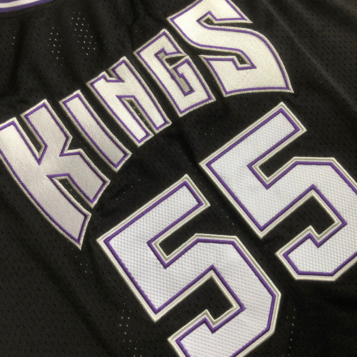 Sacramento Kings Jason Williams #55 black Throwback Jersey - Dense Embroidery