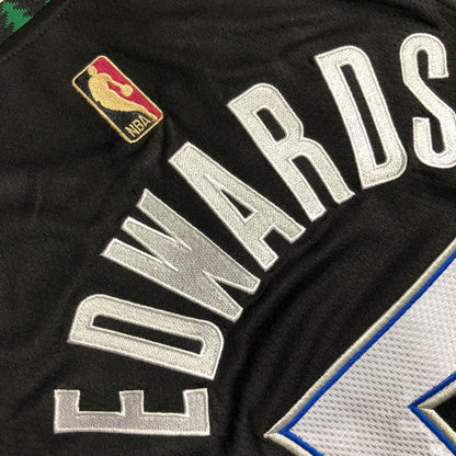 Minnesota Timberwolves Anthony Edwards #5 black Throwback Jersey - Dense Embroidery