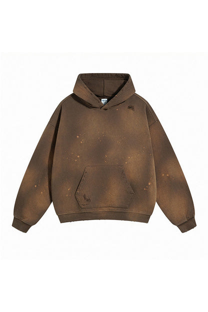 450GSM Distressed Dirty Effect Sun Fade Hoodie
