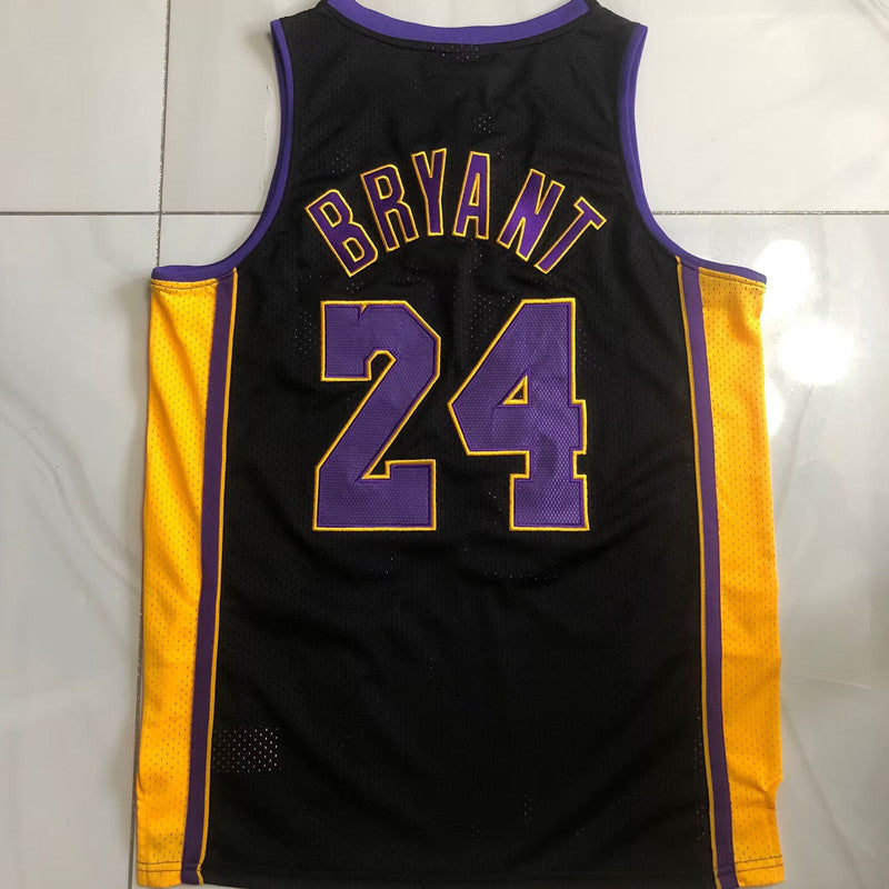 Kobe Bryant #24 black 2009-10 Throwback Jersey -  Dense Embroidery