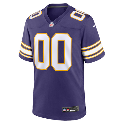 Custom Minnesota Vikings Purple Game Jersey