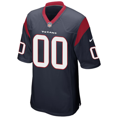Custom Houston Texans Navy Game Jersey