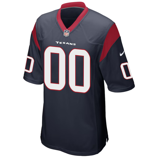 Custom Houston Texans Navy Game Jersey