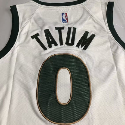 Boston Celtics Jayson Tatum #0 Throwback Jersey - Dense Embroidery