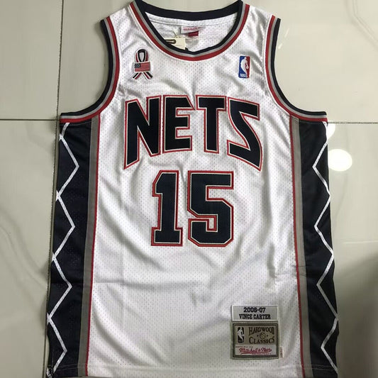 Brooklyn Nets Vince Carter #15 Throwback Jersey -  Dense Embroidery