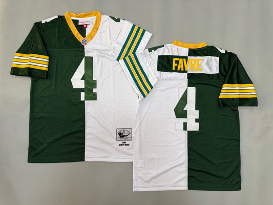 Mens Brett Favre#4 Green Bay Packers Vintage Throwback Jersey