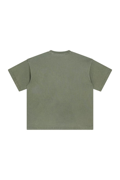 250GSM Pigment Dyed Washed Tee