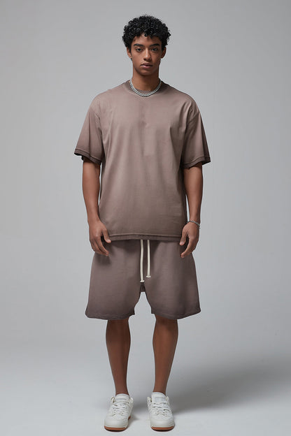 250GSM Double Stitch Sleeve Hem Washed Tee