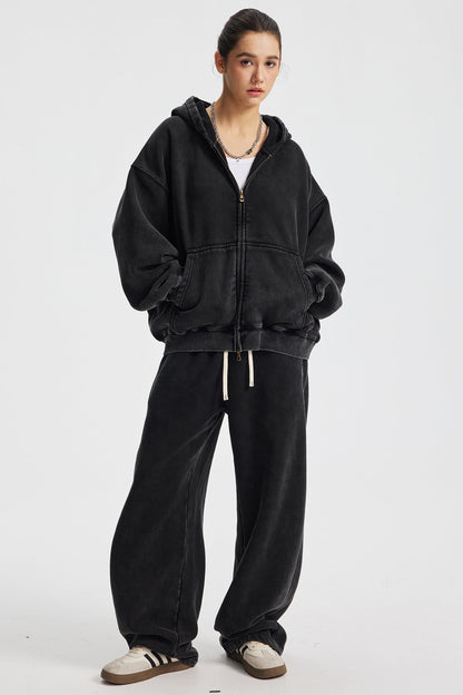 370GSM Pigment Dyed Fleece Boxy Hoodie