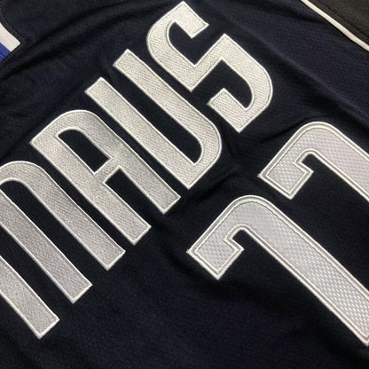 Dallas Mavericks Luka Dončić #77 Dark blue Throwback Jersey - Dense Embroidery