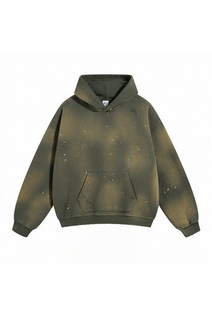 450GSM Distressed Dirty Effect Sun Fade Hoodie
