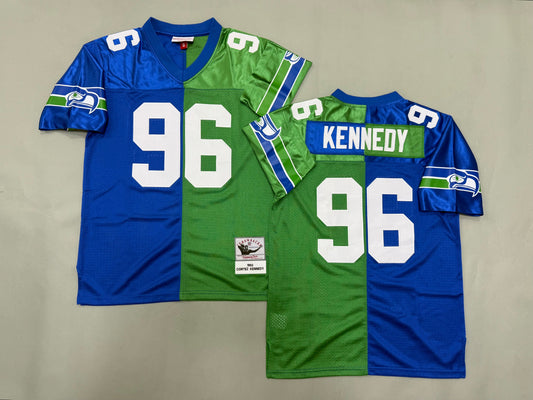 Mens Cortez Kennedy#96 Seattle Seahawks  Vintage Throwback Jersey