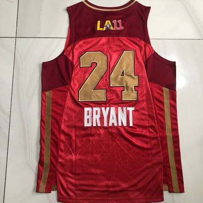 All-Star Kobe Bryant #24 red  Dense Embroidery
