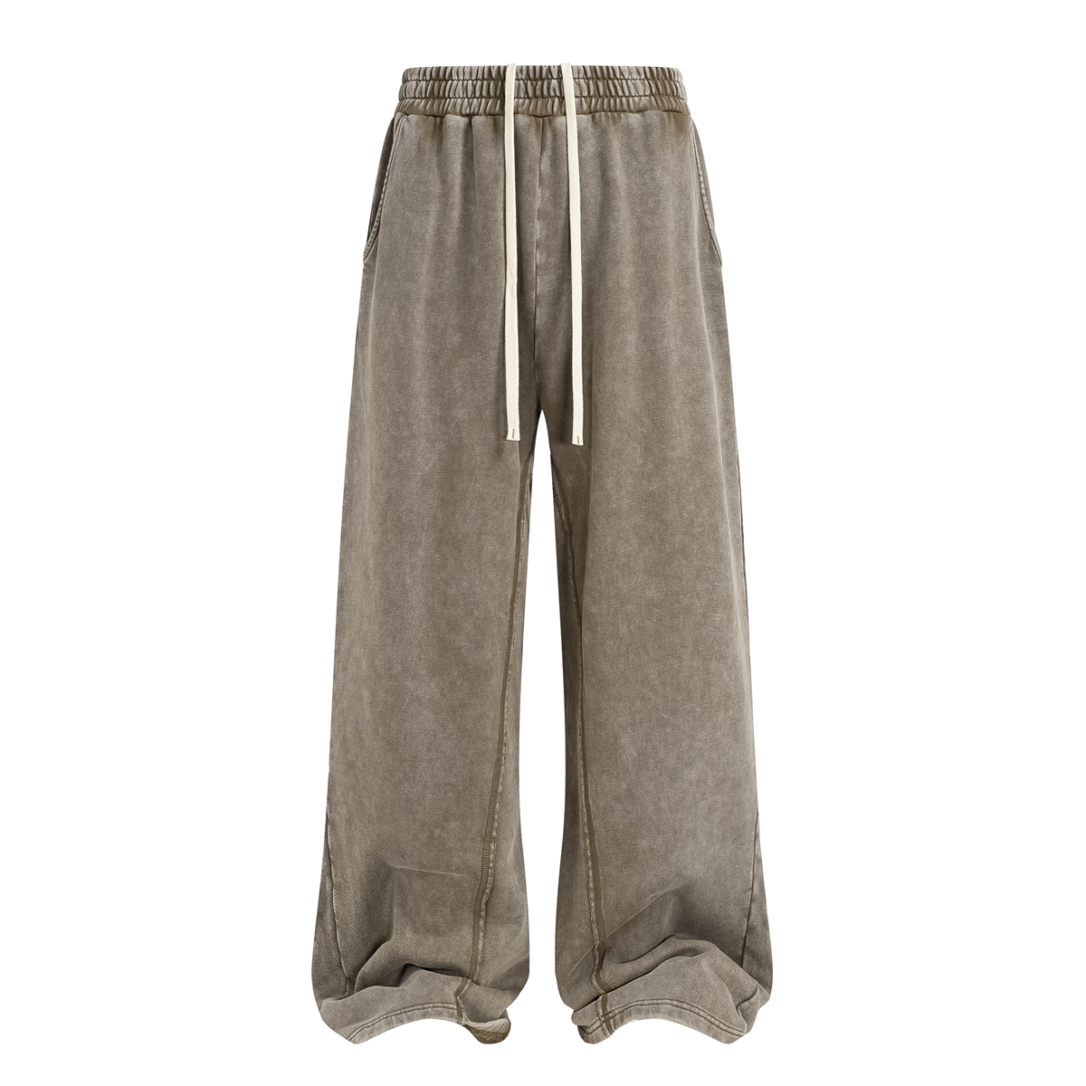 380GSM Wide Leg Washed Sweatpants