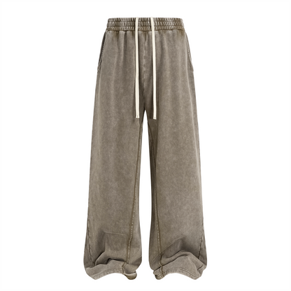 380GSM Wide Leg Washed Sweatpants