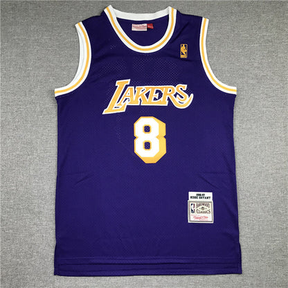 Kobe Bryant #8 Los Angeles Lakers 1996-97 Throwback Embroidered Jersey