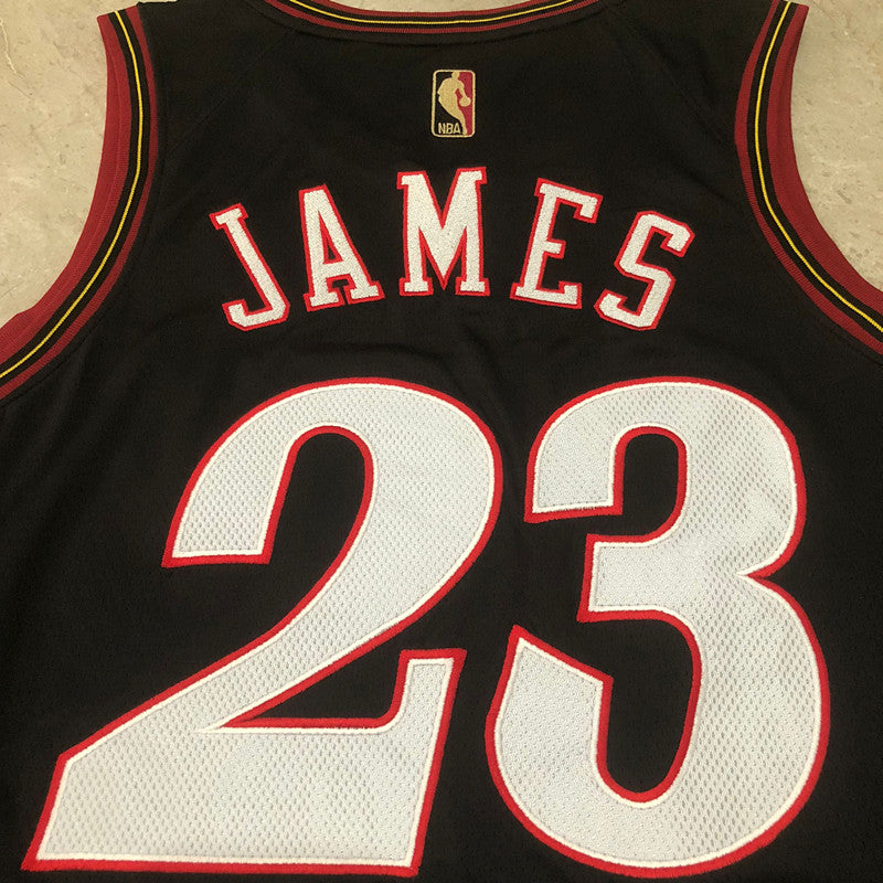 Philadelphia 76ers LeBron James #23 black Throwback Jersey - Dense Embroidery