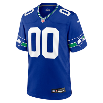 Custom Seattle Seahawks Royal Game Jersey